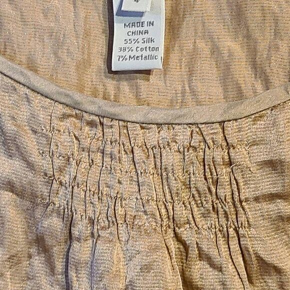 J. Crew Sz 4 Silk Blend Sleeveless Blouse - Picture 3 of 11